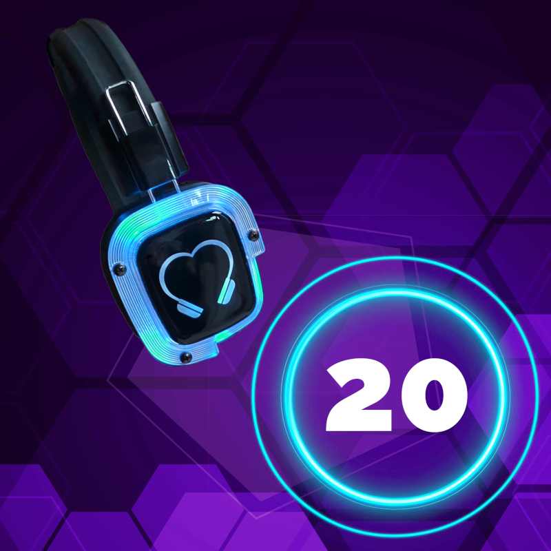 Silent Disco Set – 20 koptelefoons