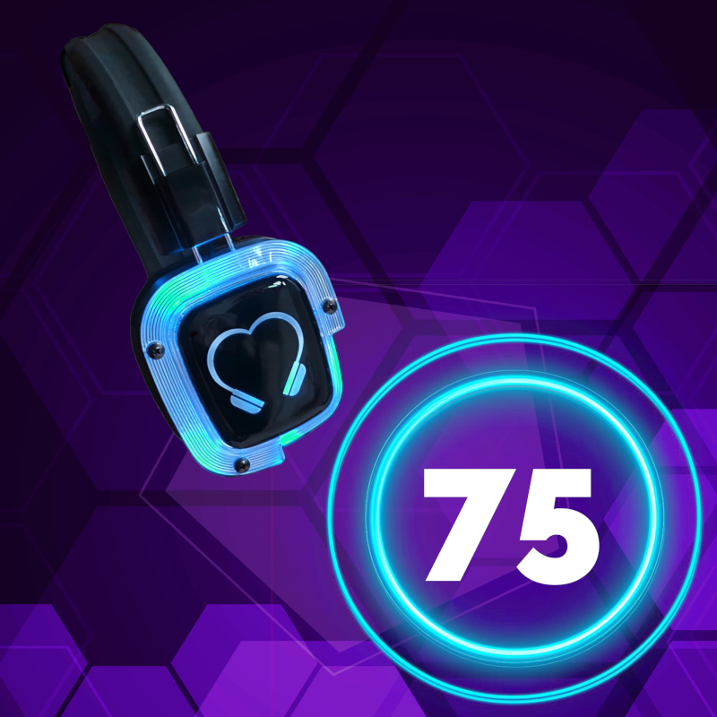 Silent Disco Set – 75 koptelefoons